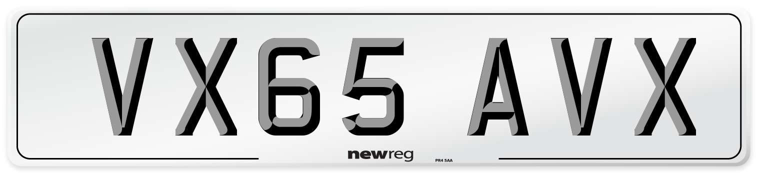 VX65 AVX Number Plate from New Reg